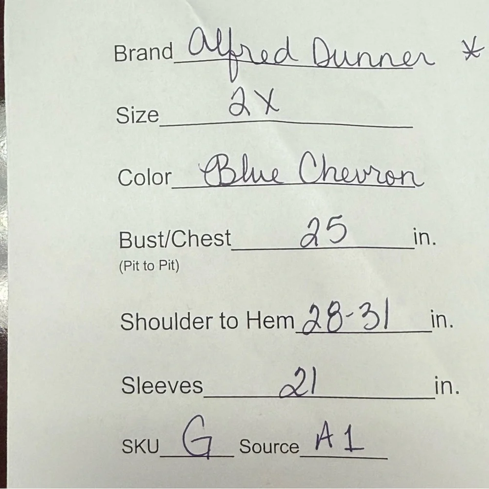 Alfred Dunner 2X Blue Metallic Chevron Top | Shimmery Knit Holiday Blouse - Picture 6 of 6